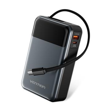 Vention FHYB0 20000mAh Power Bank med integrerad USB-C-kabel - 65W