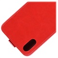 Sony Xperia L3 Vertikal Flip Fodral med Kortplats - Röd