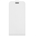 iPhone 13 Vertikalt Flipfodral med Korthållare - Vit