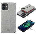 Vili T iPhone 12/12 Pro Skal med Magnetisk Plånbok - Grå