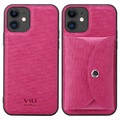 Vili T iPhone 12/12 Pro Skal med Magnetisk Plånbok - Varmrosa