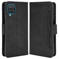 Vintage Series Samsung Galaxy M12 Plånboksfodral med Korthållare - Svart