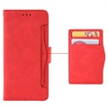 Vintage Series Samsung Galaxy M12 Plånboksfodral med Korthållare - Röd