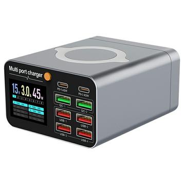 WLX-M2 GaN stationär laddningsstation för skrivbordsbruk med trådlös laddning - 80W