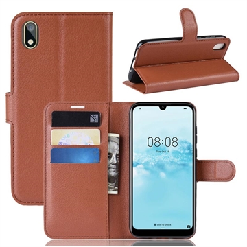 Huawei Y5 (2019) Plånboksfodral med Magnetstängning - Brun