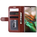 Samsung Galaxy Note10 Plånboksfodral med Magnetstängning - Brun
