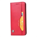 Samsung Galaxy S10 Plånboksfodral med Stativfunktion - Röd