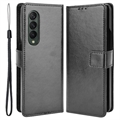 Samsung Galaxy Z Fold4 Plånboksfodral med Kortficka - Svart