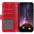 Samsung Galaxy S22 Ultra 5G Plånboksfodral med Magnetstängning - Röd