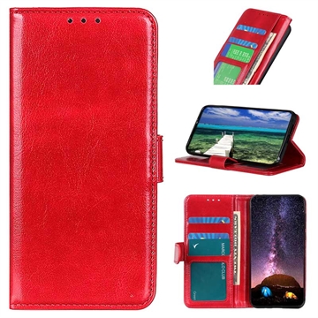 iPhone 15 Pro Max Plånboksfodral med Magnetstängning - Röd