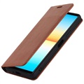 Sony Xperia 10 IV Läder Plånboksfodral med Stativ - Brun