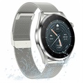 Vattentät Smartwatch med 02 Sensor T3 - Milanesisk Rem - Silver