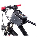 Vattentätt Cykelväska med Avtagbar Smartphone Påse SZ-009 - Svart