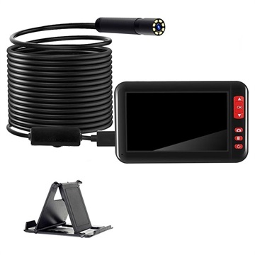 Vattentätt HD Endoskop Kamera med LCD Display & Hållare - 2m