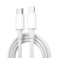iPhone / iPad / iPod 30W USB-C / Lightning-kabel - 1.2 m - Vit