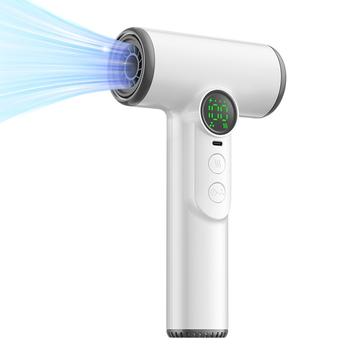 Trådlös hårfön med 100 hastigheter, sval/varm, smart display - vit