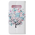 Wonder Series Samsung Galaxy S10 Plånboksfodral - Blommande Träd