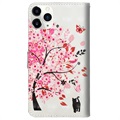 Wonder Series iPhone 12 mini Plånboksfodral - Blommande Träd