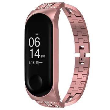 X-Shaped Xiaomi Mi Band 5/6 Rem - 37mm - Roséguld