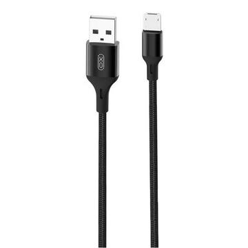 XO NB143 USB / Micro USB-kabel - 1m - Svart