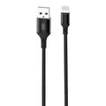 XO NB143 USB till Lightning-laddkabel - 2,4 A, 1 m - Svart