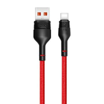 XO NB55 USB-A / USB-C-kabel - 5A, 1m - Röd