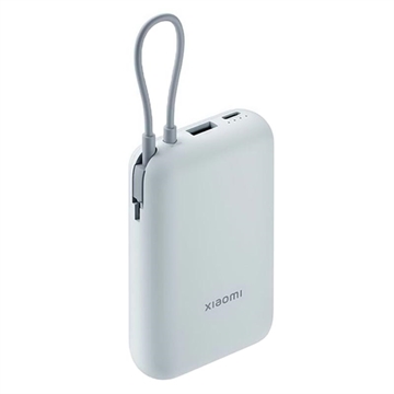Xiaomi 10000mAh Powerbank med integrerad USB-C-kabel 22.5W - Isblå