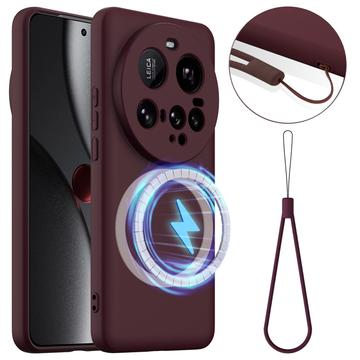 Xiaomi 15 Ultra Liquid Silikonskal - MagSafe-kompatibelt - Vinröd