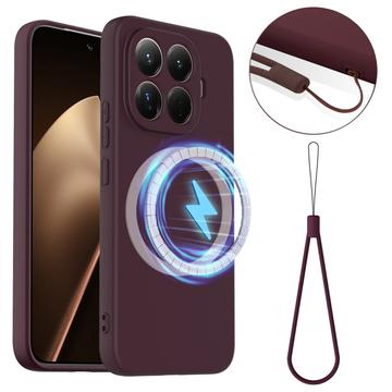 Xiaomi 15T Pro Liquid Silikonskal - MagSafe-kompatibelt - Vinröd