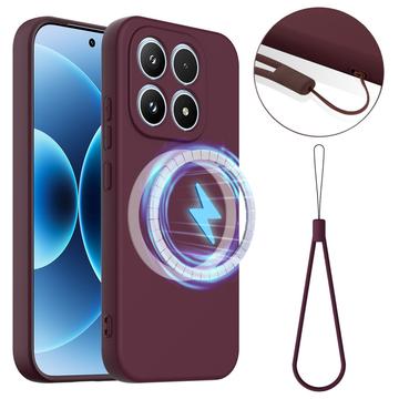 Xiaomi 17 Liquid Silikonskal - MagSafe-kompatibelt - Vinröd