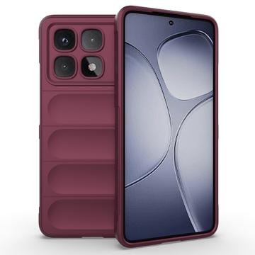 Xiaomi Redmi K70 Ultra Rugged Series TPU-skal - Vinröd