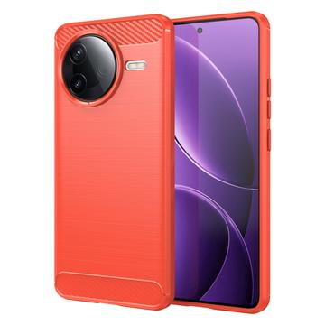 Xiaomi Redmi K80/Poco F7 Pro Borstat TPU Skal - Kolfiber
