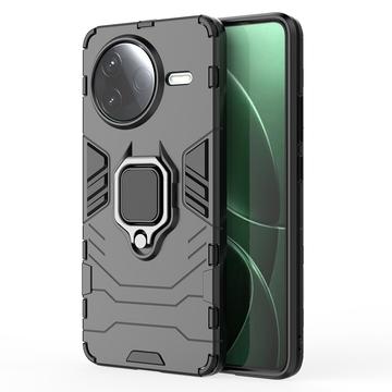 Xiaomi Redmi K80/Poco F7 Pro Hybridskal med Ringhållare - Svart