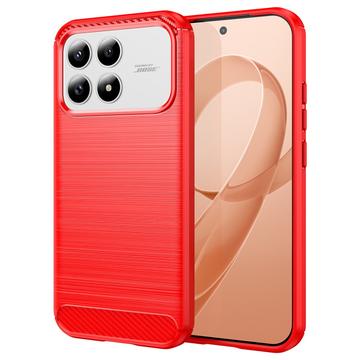Xiaomi Redmi K90/Poco F8 Pro Borstat TPU Skal - Kolfiber
