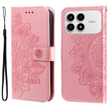 Xiaomi Redmi K90/Poco F8 Pro Mandala Series Plånboksfodral - Rosa