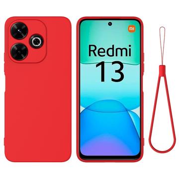 Xiaomi Redmi Note 13R/Redmi 13/Poco M6 4G Liquid Silikonskal - Röd