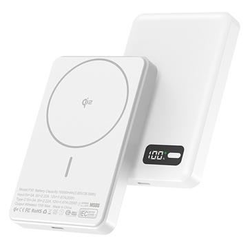 YF-P30 MagSafe-kompatibel powerbank 10000mAh med 30W USB-C PD-port - Vit