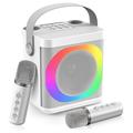 YS307 Home Karaoke Bluetooth-högtalare med RGB-ljus och 2 mikrofoner