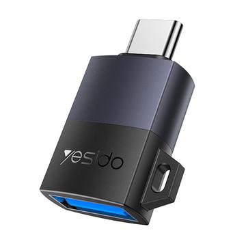 Yesido GS31 USB 3.0 till USB-C OTG-adapter 18W - Svart