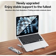Yesido LP07 Justerbart stativ för bärbar dator - 13-20" - Silver