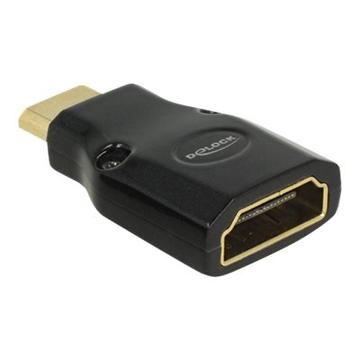 Delock Hög Hastighet HDMI-adapter med Ethernet - HDMI Mini-C hane > HDMI-A hona