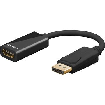 Goobay DisplayPort / HDMI Adapter Kabel- Guldpläterad - Svart
