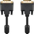 Goobay Dual Link DVI-D Full HD Kabel - 10m - Guldpläterad - Svart