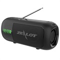 Zealot A5 Soldriven Bluetooth-Högtalare / FM-Radio med LED-Ljus - Svart