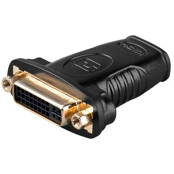 Goobay DVI / HDMI Adapter - Guldpläterad - Svart