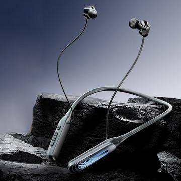 i58 Bluetooth 5.4 trådlösa hörlurar med nackband - svart