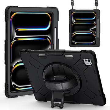 iPad Pro 13 2024/2025 Heavy Duty 360 Skal med Handrem - Svart