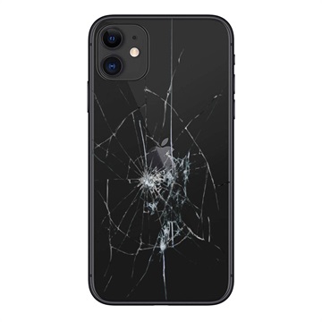 iPhone 11 Bakskal Reparation - Endast Glas - Svart