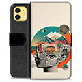 iPhone 11 Premium Plånboksfodral - Abstrakt Collage