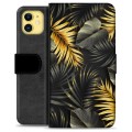 iPhone 11 Premium Plånboksfodral - Gyllene Löv
